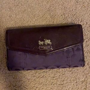 Large Coach wallet with check book case